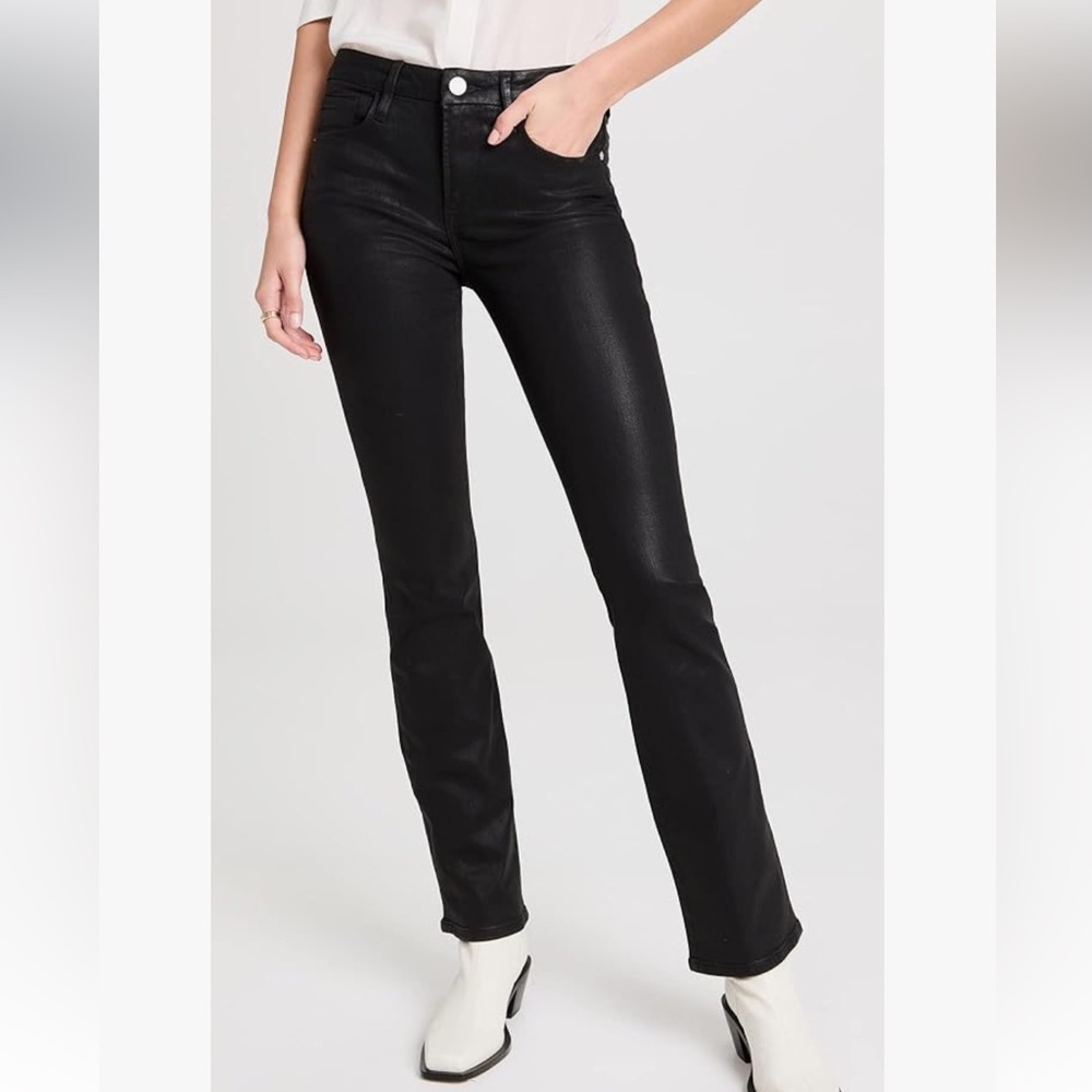 NEW NWT FRAME Women's Le Mini Boot Coated Jeans size 24